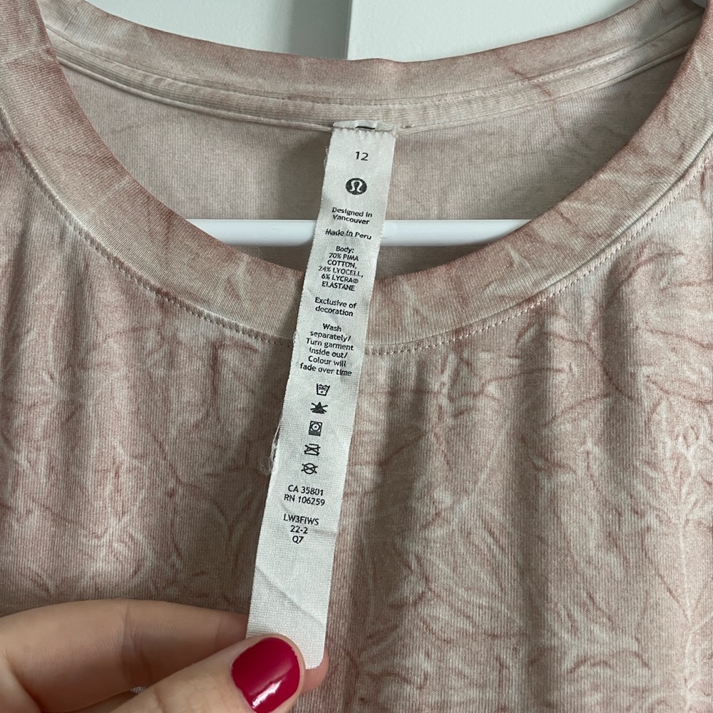 Lululemon Love Crewneck Smoky Topaz Short Sleeve 12 - Picture 2 of 5